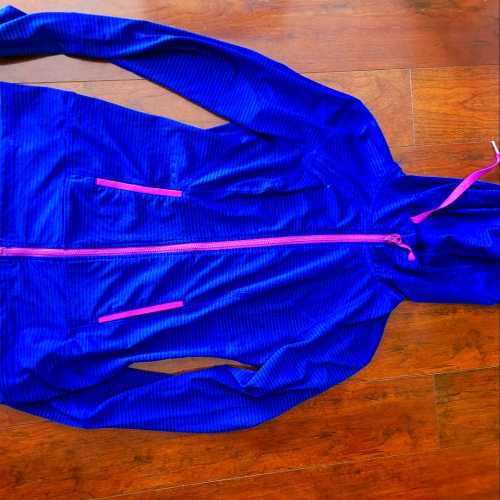 Blue and pink hoodie